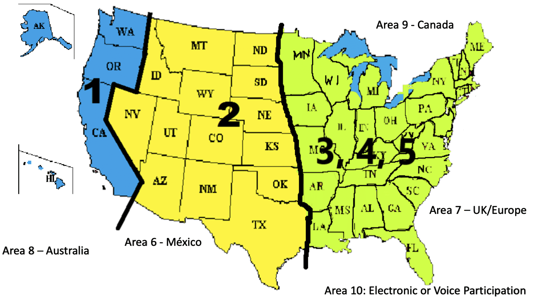 Map of CEA-HOW Areas