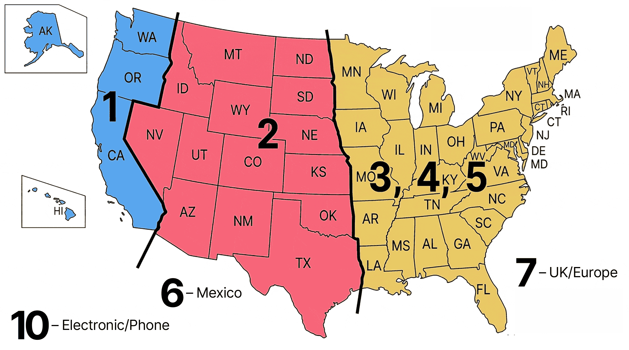 Map of the CEA-HOW Areas